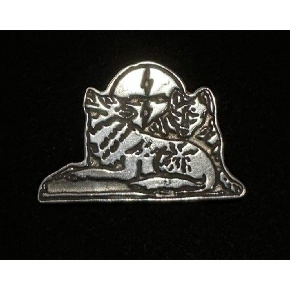 Vintage Native American Sterling Silver 925 Wolf Wolves Embossed Pendant